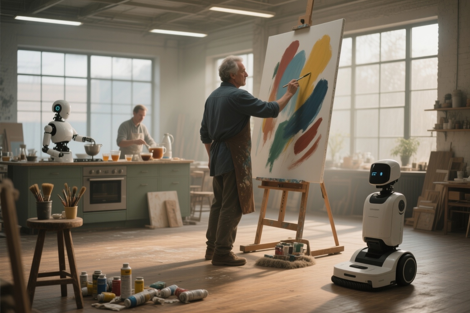 Roboterpinsel und Algorithmenklang